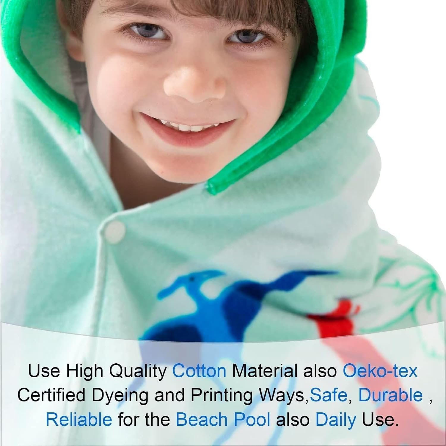 Dinosaur Hooded Beach Towel - Image 4