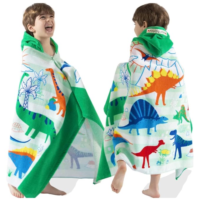 Dinosaur Hooded Beach Towel