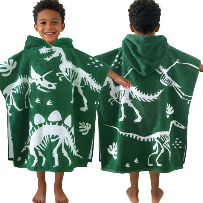 Dinosaur Hooded Poncho Towels
